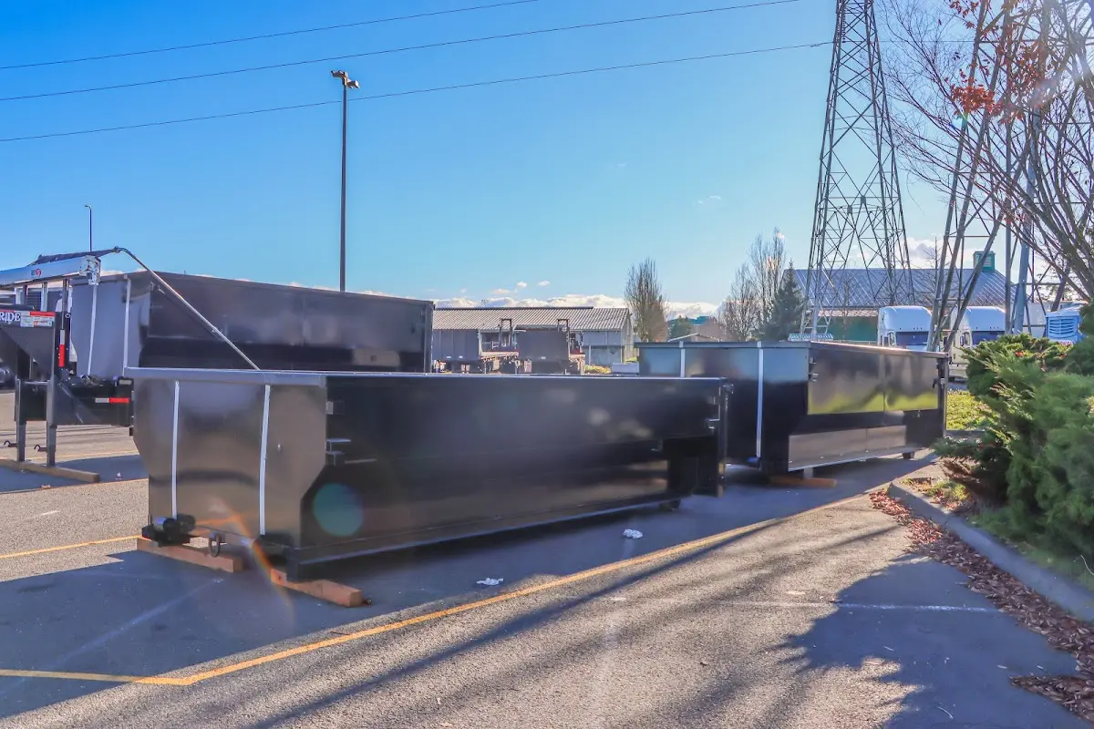 Roll-off dumpster ready for waste disposal at job site for 15 Yard Dumpster Rental in Dickson City